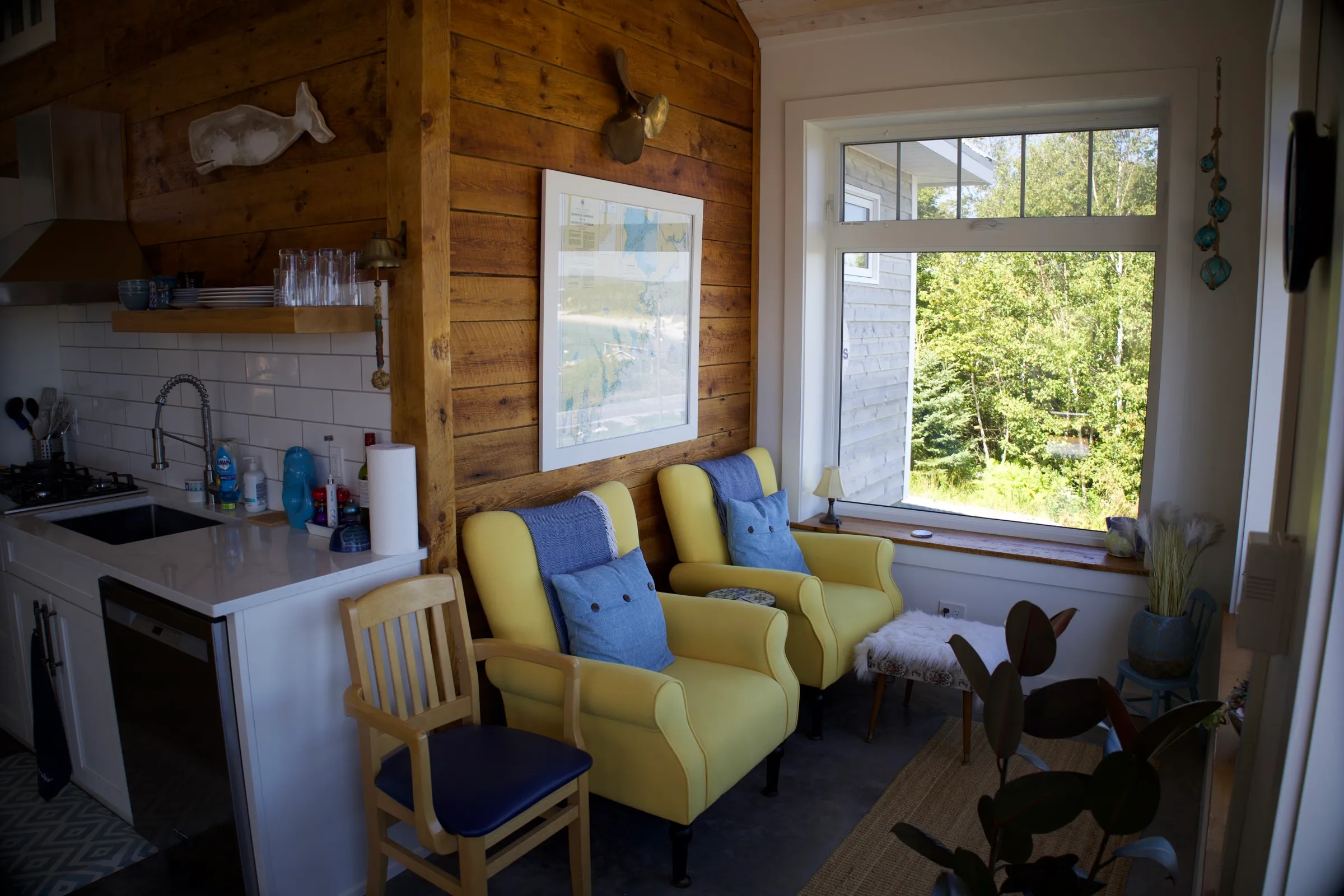 Comfortable indoor seating area arranged for relaxed evenings